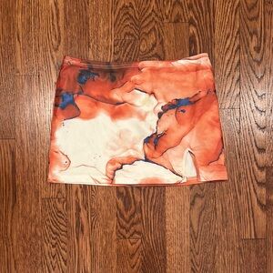 Stylish Orange and White Women's Skirt